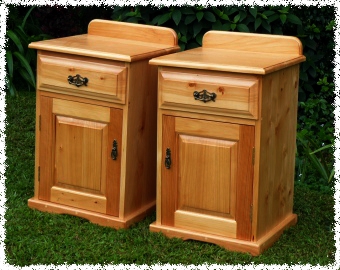 Cypress pedetals with drawer and cupboard. Country cottage style